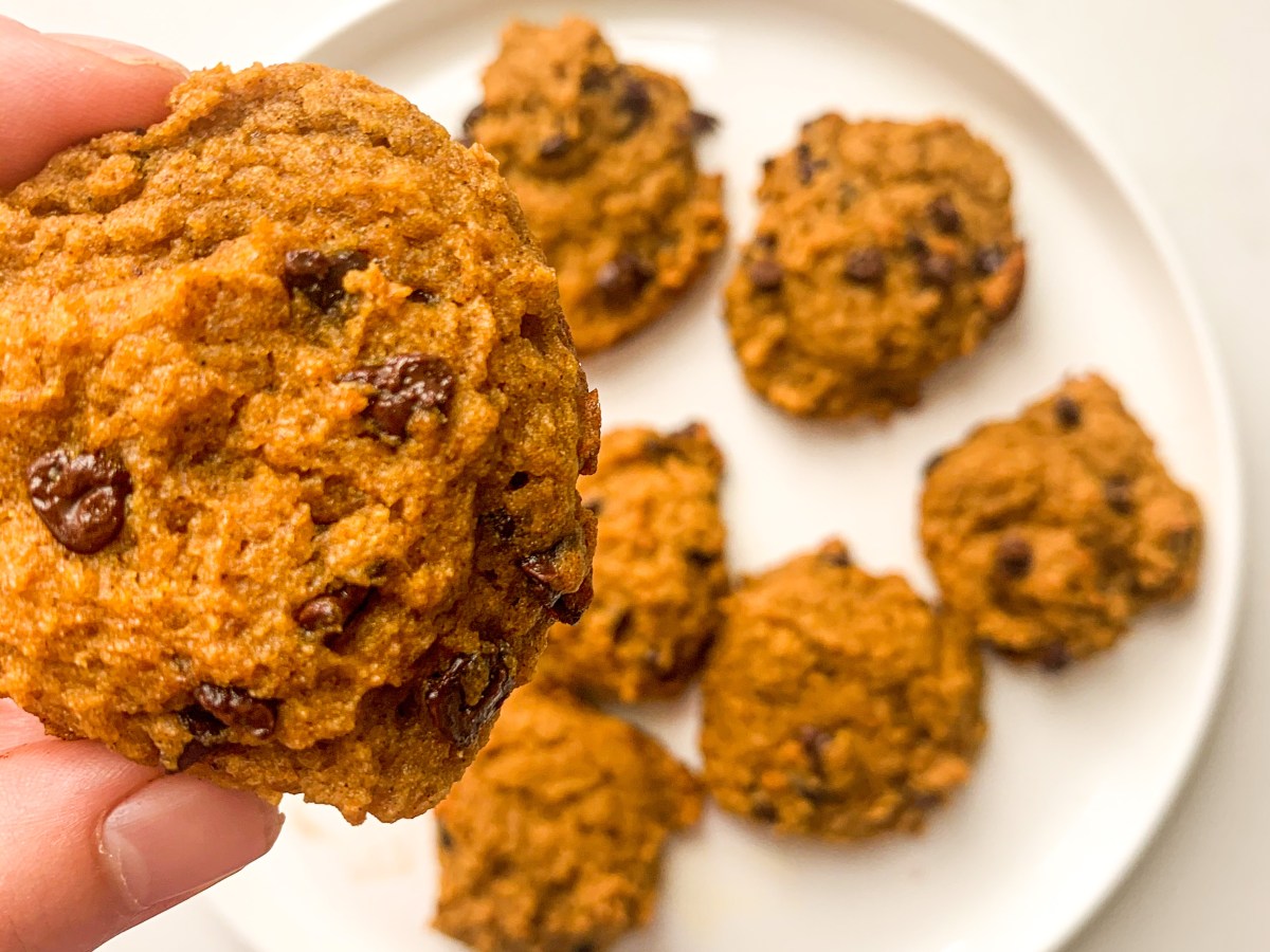 Mini Pumpkin Chocolate Chip Cookies